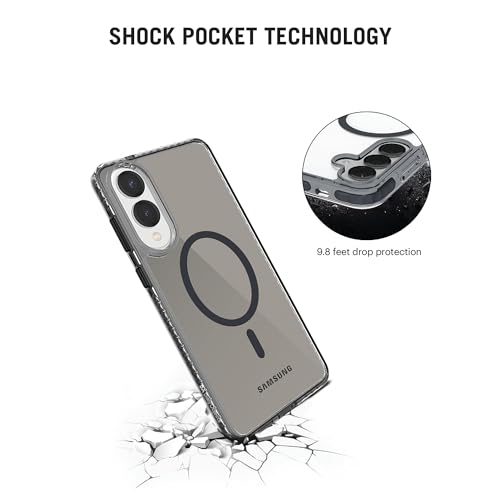 Image of DailyObjects Stride Clear 2.0 Magnetic Case Cover Compatible with Samsung Galaxy S25 Edge | Wireless Charging Slim Back Cover | 2 Layer Edge Protection & Shockproof