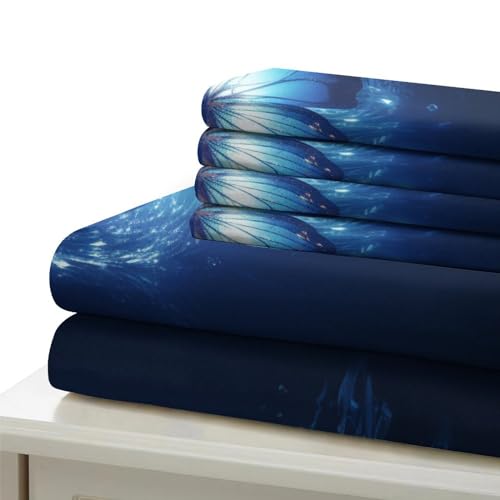 Linge de lit hypoallergénique facile d'entretien papillon 3D