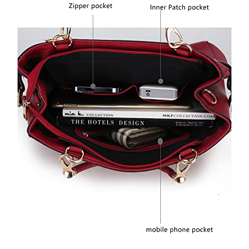 MKF Collection 2Pzs Bolsa Satchel Mujer Piel Vegana miniatura 5