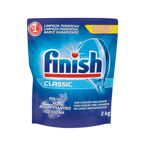 Finish - Detergente para lavavajillas en polvo Finish Classic 2 kilogramos, paquete de 2