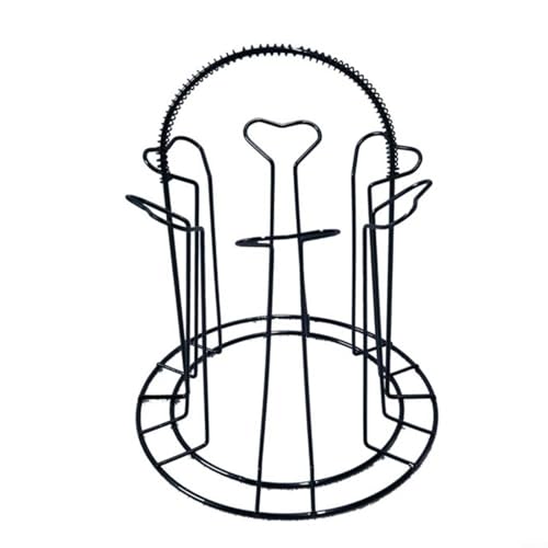 HEIBTENY Soporte de vaso invertido de acero inoxidable para almacenamiento y drenaje eficiente de vidrio, organizador de encimera que ahorra espacio para cocina o bar (negro)