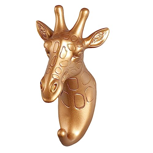 Crochet en forme d'animal | Sculptures murales Crochet Décoration de tête d'animal | Support de roche robuste Support de roche multifonctionnel Tête d'animal en résine décorative pour la maison Salon