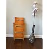Step Stool, 4-Step or 3-Step Folding, Portable, Made of The Solid Wood, Three Color Available (3-Step Amber)