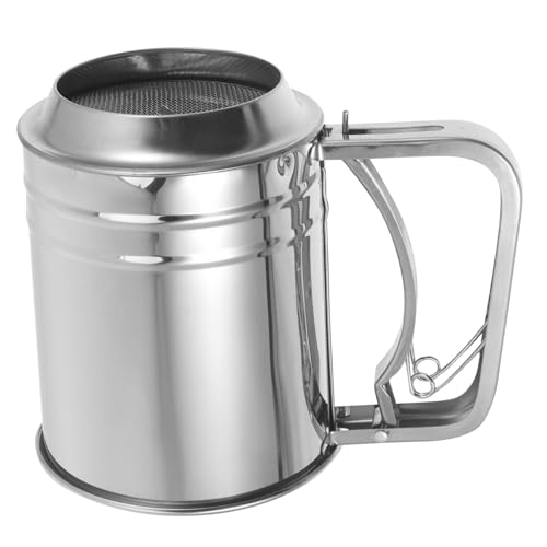 Amosfun Tamis à Farine Manuel pour Pâtisserie Tamis à Mailles Fines Gobelet Dosant Précis pour Saupoudrer Farine et Sucre Glace