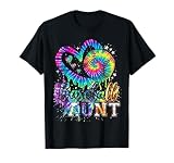 Baseball Aunt Tie Dye Heart Auntie Pride Family T-Shirt