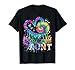 Baseball Aunt Tie Dye Heart Auntie Pride Family T-Shirt