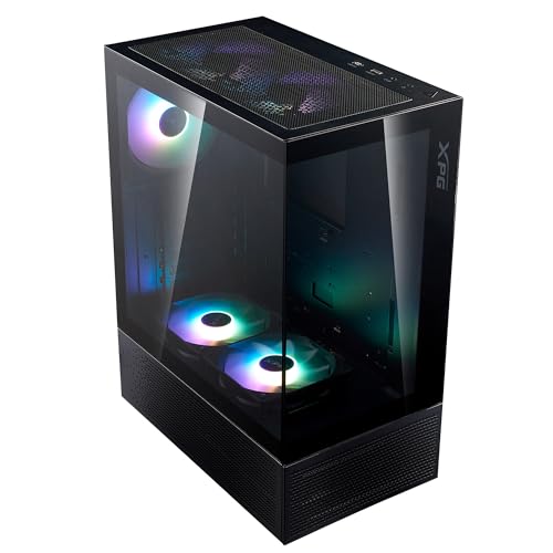 Gabinete para PC XPG INVADER X MINI ATX Mid Tower con 5 ventiladores ARGB y color negro - BKCWW miniatura 2