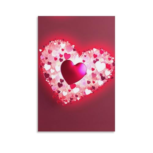 Toile imprimée Saint Valentin de qualité supérieure 60 x 90 cm