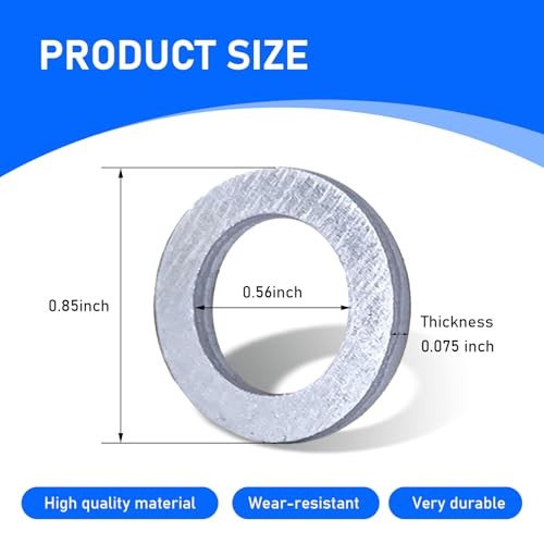 Image of 50PCS Oil Drain Plug Washer, 14 mm Oil Drain Plug Gasket, Aluminum Engine Crush Washer, Compatible with Honda, Acura, Accord, Civic, Ridgeline, Replaces for OEM 94109-14000