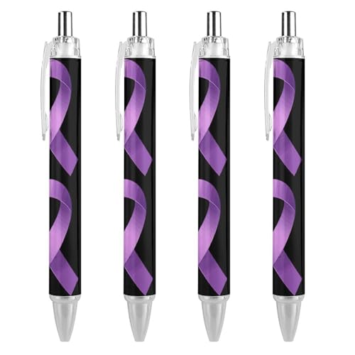Stylos à bille violets pour fournitures de bureau et prise de note douce