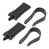 WESIEVYA Heimtrainer Pedale mit Riemen 1/2 Zoll Ersatz Pedalset für Stationäre Indoor Fahrräder und Liegeräder rutschfeste Ergonomische Fahrradpedale für Intensives Training