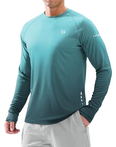 Men's Sun Protection Long Sleeve Shirts UPF 50+ Rash Guard for Men SPF UV Fishing Hiking Running Workout Athletic Shirt