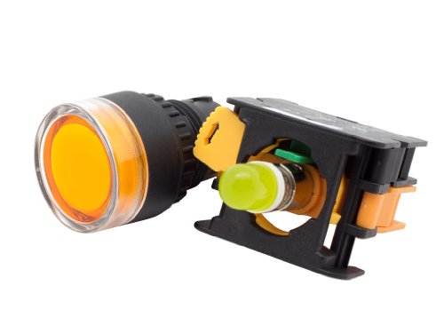 Alpinetech Lxg-22 22Mm 1No Momentary Push Button Switch 110V Led Illuminated (Yellow) #TOP3