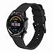 WOCCI 15mm Silicone Watch Band, Quick Release Rubber Replacement Strap with Black Stainless Steel Buckle (Black)