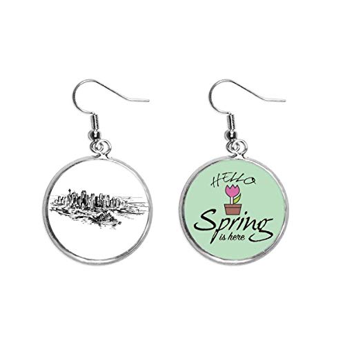 Joyas de primavera de Sídney en pendientes de boceto para regalar