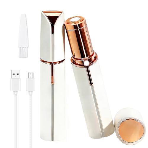Pretify Epilateur Visage, Femme Stylo Rasoir Electrique USB Rechargeable, Epilateur Electrique, Rasoir Visage pour Duvet Joues Menton Bras Sourcils Lèvres, Doux et Indolore Design Compact
