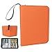 NIUQIGE Cahier Range Classeur Carte compatible avec Pokemon, Porte Carte à Collectionner 320 Cartes, Album Protection Carte, Album Compatible avec Cartes Pokémon, ACNH, GX EX, MTG Magic (Orange)