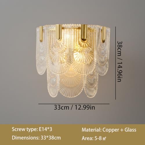 Aplique de pared de 3 luces estilo Art Déco para iluminación interior 7