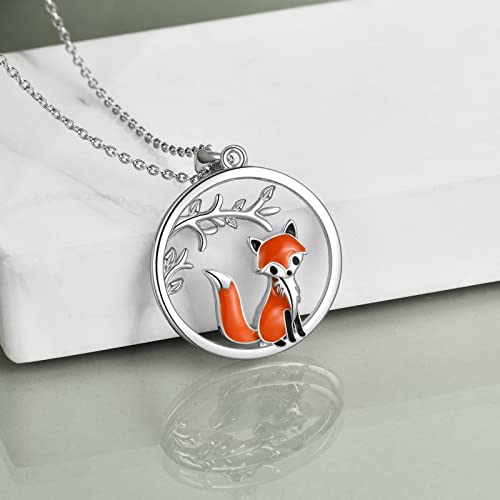 YAFEINI Red Panda Raccoon Gifts Sterling Silver Red Panda Raccoon Pendant Necklace Cute Animal Jewelry for Women Girls Christmas Gifts2