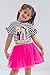 Barbie Toddler Girls T-Shirt and Mesh Tutu Black/Pink 5T