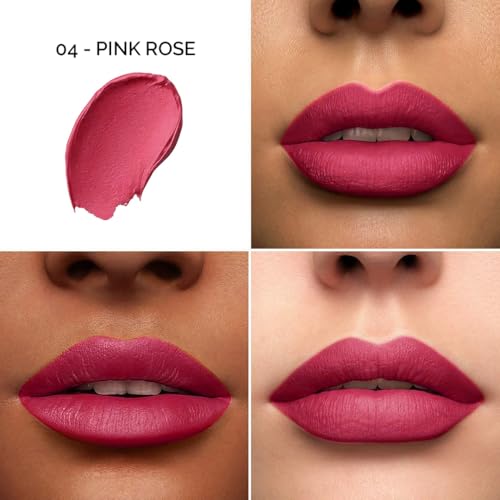Image of Colors Queen Color It All Long Lasting Crayon Lipstick | Up to 18 Hours Stay | Creamy Matte Finish | Waterproof & Light Weight| Smudge Proof & Non-Transferable | Lipstick for Women (Pink Rose,3.5g)