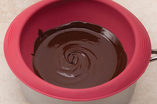 Rose Levy Beranbaum’s Baking Bowl Double Boiler, European-Grade Silicone, Red, 1.5-Quarts (6-Cups) Capacity