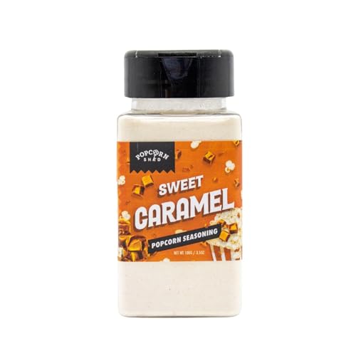 Popcorn Shed Caramel Popcorn Seasoning - Rich Smooth & Buttery Popcorn Flavouring Easy & Low Calorie Snack Perfect for Movie Nights Parties & Gifting