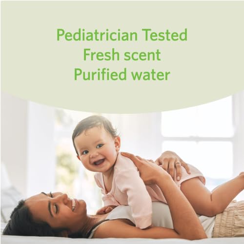 Image of Amazon Elements Baby Wipes, Fresh Scent, Flip-Top Packs, Alcohol-Free, With Cucumber and Aloe, 270 Count, 6 Packs of 90