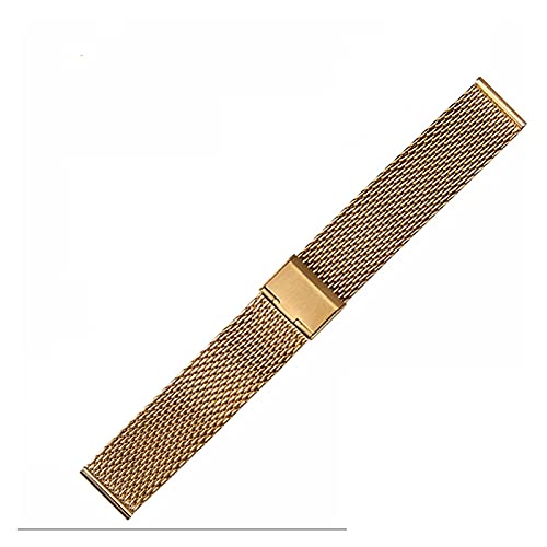 Bracelet en maille acier inoxydable 22mm argenté avec boucle de sécurité et flash