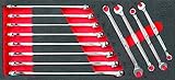 : 415x188x45 USAG U05191063 - 519 M 285X - Set di chiavi combinate in spugna bicolore assortiti (12 pezzi)