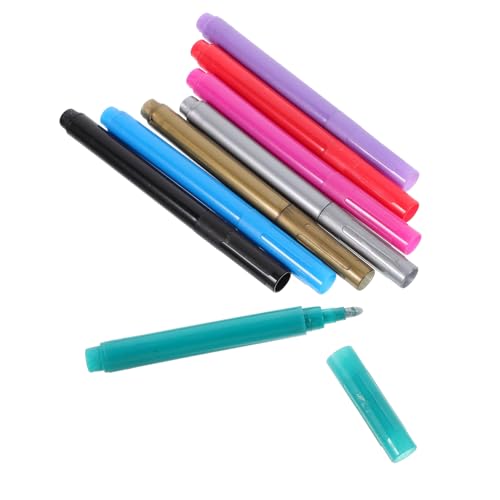 Lurrose 8piezas Marcadores De Reutilizables Para Copas De Marcadores Lavables y Borrables Para Decorar Copas De Fiestas o Eventos