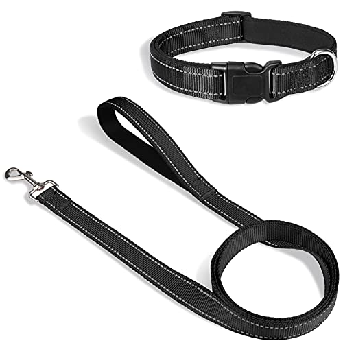 Joytale Reflective Neoprene Dog Collar and Leash Set #TOP23