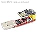 Stemedu 2PCS USB to ESP8266 Adapter CH340G ESP01 Wireless Transceiver, Serial Board, UART PROG Module, 115200 Baud Rate