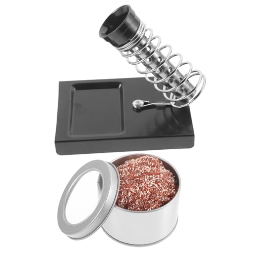 SOLUSTRE Iron Clamp Stand Tip Cleaner Kit Tool Holder Stand for Clean Workspace