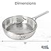 GoodCook Stainless Steel Deep Saute Pan 10.25-Inch, Oven-Safe to 500F & Induction-Safe Compatible with All Stovetops 3-Layer Construction for Even Heating Non-Toxic PTFE & PFOA Free, 3-Quarts, Silver