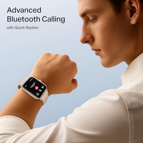 Image of Boat Wave Call 3 Smartwatch 1.83 inch HD Display with Animated Watch Faces; BT Calling, Functional Crown, Multiple Sports Modes, IP68, HR, SpO2 Monitor, Smart Watches for Men & Women (Spring Blossom)