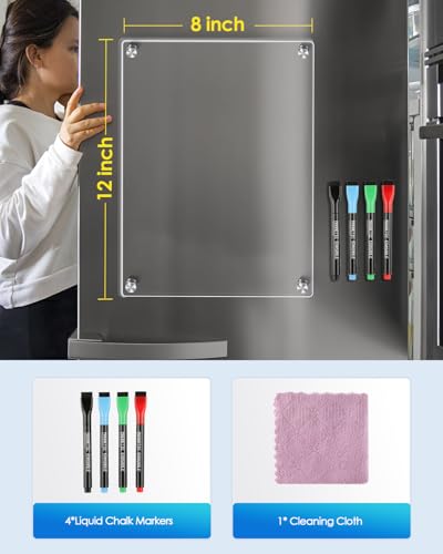 image for MaxGear Small Magnetic Dry Erase Board for Refrigerator, 12