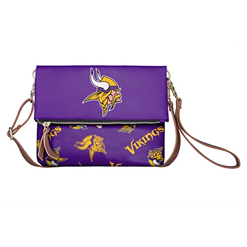 FOCO Minnesota Vikings NFL Printed Collection Foldover Tote Bag