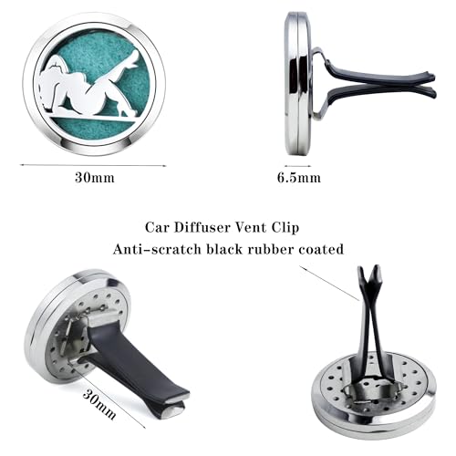 Image of AZNECK Car Essential Oil Diffuser Vent Clips (Oil Not Included) Car Diffuser Clips Stainless Steel With10 Felt Pads Car Accessories for Women Gifts