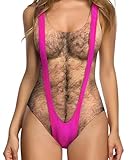 RAISEVERN One Piece Swimsuit for Women Funny Swimwear Swimming Ugly Bathing Suit Bodysuit