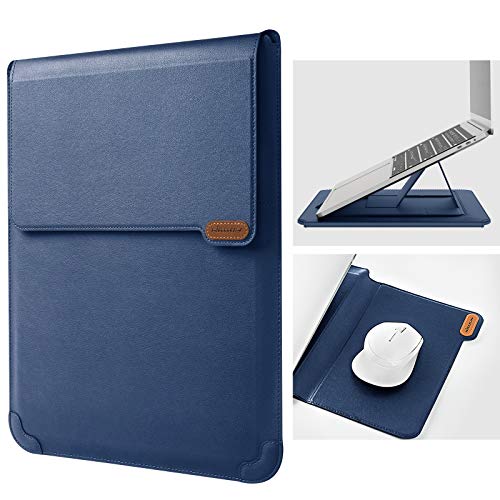 Nillkin Laptop Sleeve 15.6 inch (3-in1), MacBook Sleeve with Adjustable Stand & Mouse Pad, 2 Stand Modes, 15 inch Laptop Case, Slim MacBook Accessories for Samsung/Surface/Chromebook 13-15.6'', Blue by Nillkin - Used condition - US$23.28