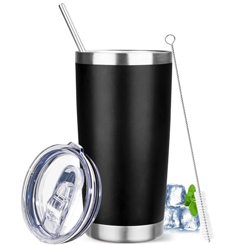 YEBTS Life 20 oz Stainless Steel Tumbler with Lids & Straws