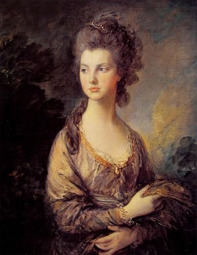 Cuadro de pintura clásica en lienzo de La señora Graham: elegancia de 60x90 cm para tu pared