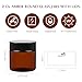 TUZAZO 2 Oz Thick Amber Round Glass Jars with Inner Lids and Black Lids, 12 Pack Small Empty Candle Making Jars/Cosmetic Containers for Lotions, Creams, Body Butters, Essential oil Beauty Products