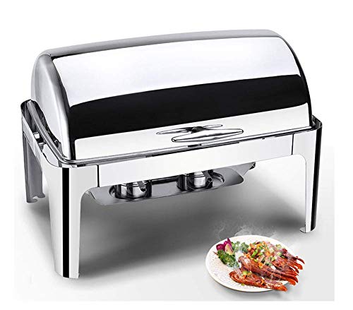 HHTX Buffet Server und Warmhaltetablett, Speisenwärmer für Partybuffets, 8 Quart Edelstahl Chafers und Buffetwärmer Sets… – Bild 5
