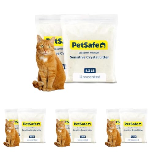 Image of PetSafe ScoopFree Premium Crystal Litter, Fragrance Free, 4.3Lb Bag, Litter (Pack of 8)