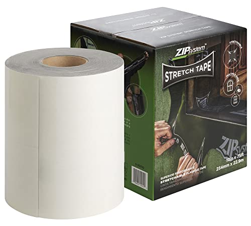 ZIP System Huber Stretch Tape | Self-Adhesive Flexible Flashing for Doors-Windows (10" x 75')