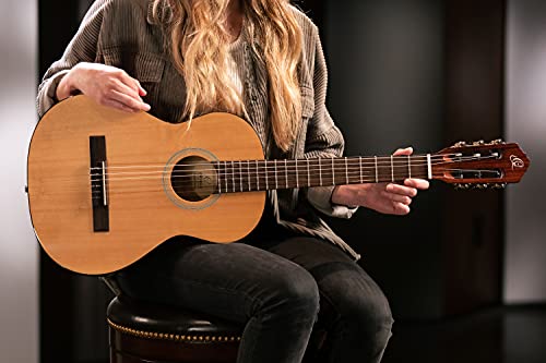 Ortega Guitars 6 String Student Series 3/4 Size Nylon Classical Guitar, Right (Rst5-3/4) #TOP2
