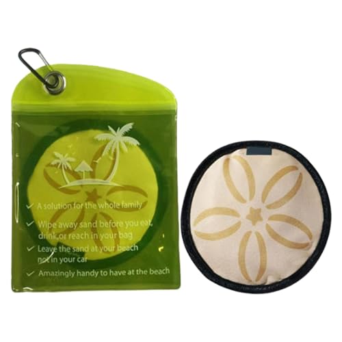 Samuliy Bolsa de eliminación de arena, almohadilla de limpieza de arena sin talco, almohadillas de limpieza de arena naturales ecológicas y respetuosas con la piel para el verano