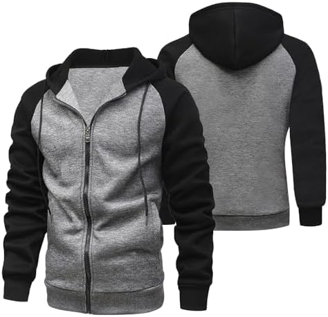 Jaqueta de Moletom Relaxado com Capuz, Jaqueta com Ziper, Blusa c...